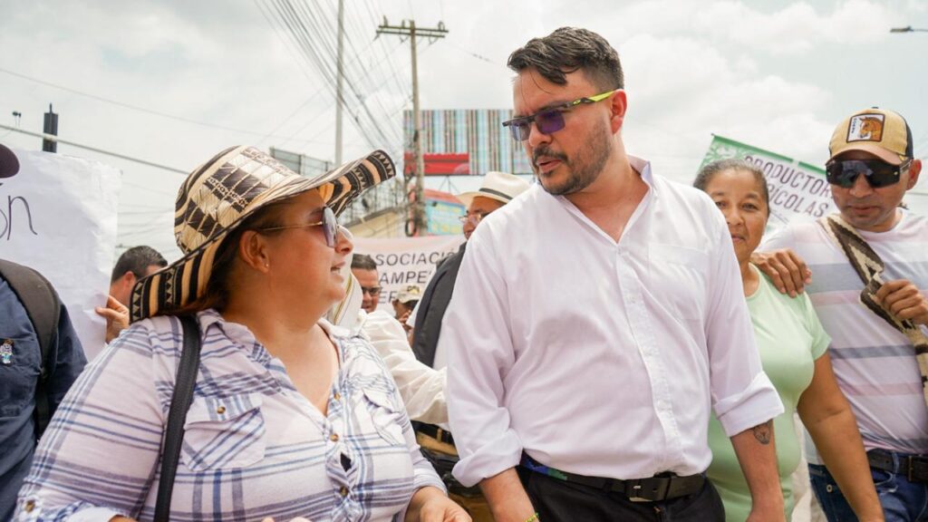 Director de la ANT acompañando la marcha de conmemoración del Día Nacional de la Lucha Campesina en Sincelejo.