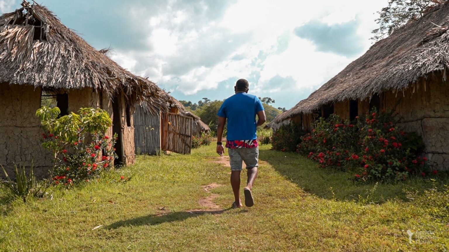 Réplica del antiguo palenque de San Basilio, en Bolívar