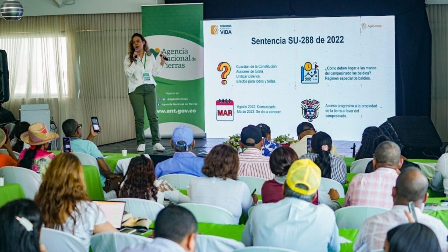 Fotografía de la jornada de socialización de la sentencia SU-288 de 2022 en Montería.