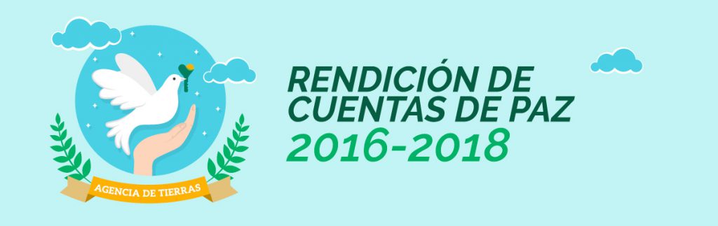 Banner rendición de cuentas de paz 2016-2018.
