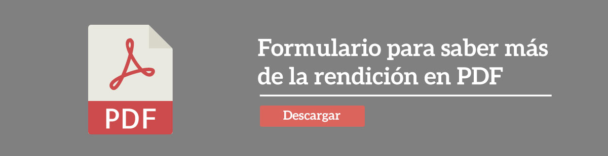 Banner sobre: Formulario para saber más de la rendición en PDF con botón de descarga 