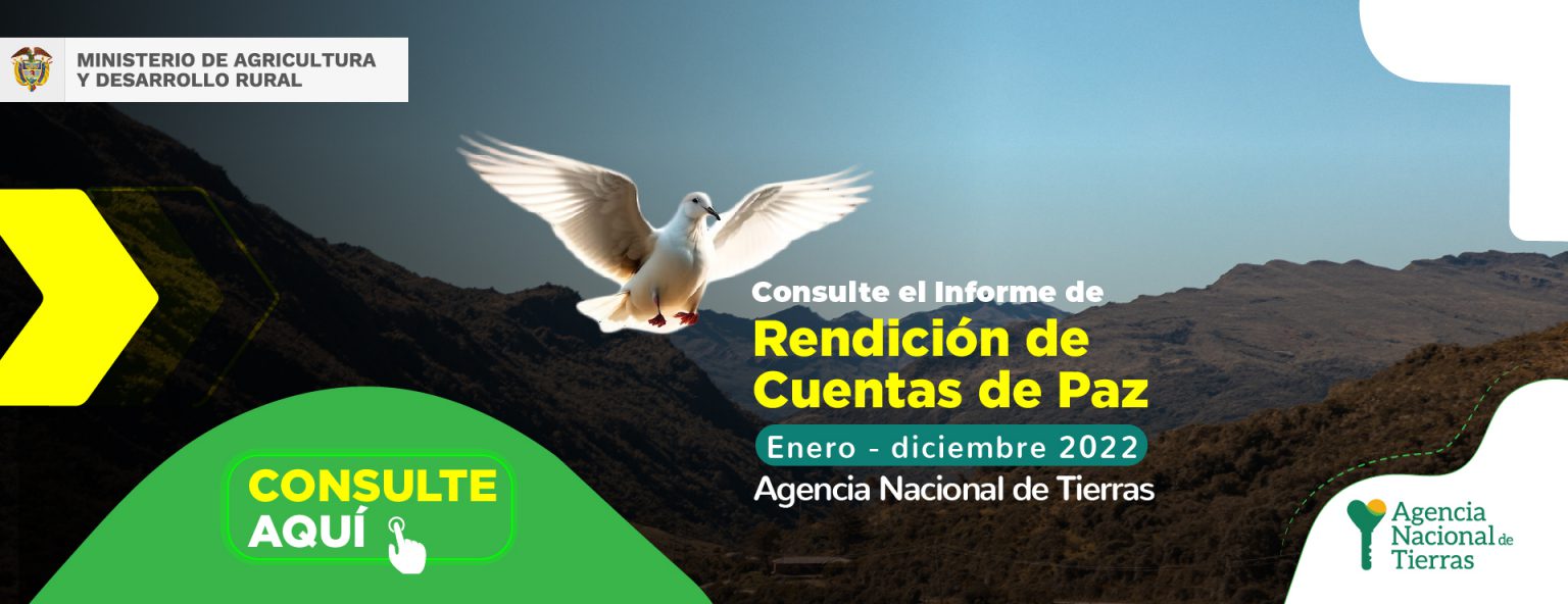 Banner rendición de cuentas de paz 2022.