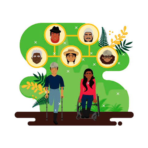 Ilustración de un grupo de personas